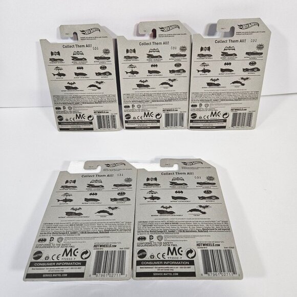 Hot Wheels 2014 Collectible 75 Years of Batman 5 Die-Cast Vehicles (Lot 11) - Picture 2 of 11